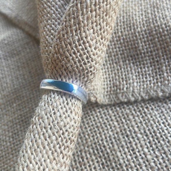 Sliver 925 Sterling Silver Square Circle Ring Size 7 - Picture 8 of 11